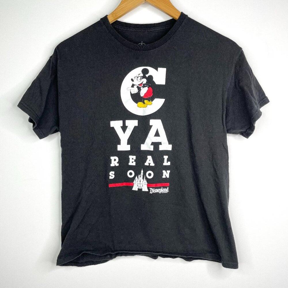Disneyland C Ya Real Soon Eye Test T-shirt XL